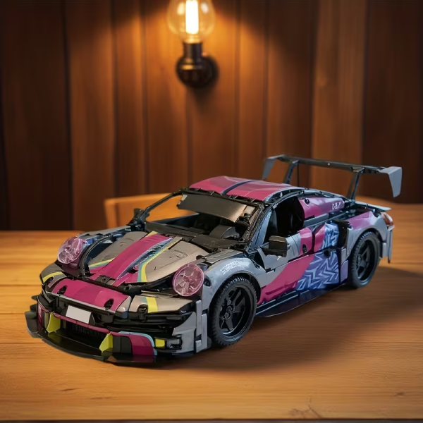 Color Supercar Building Set — 1,000+ Pieces