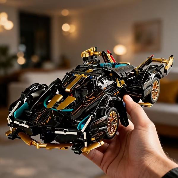 Black & Gold Supercar Building Set
